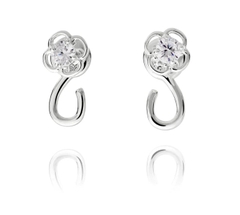 Khuyên tai - màu bạc (Ruyi Charm Hoop)