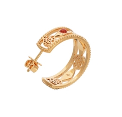 Khuyên tai - Hoa Mẫu Đơn (Golden Tang Peony Hoop)