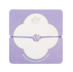 Vòng tay dây nylon - Mẫu đơn tím (Tang Peony)