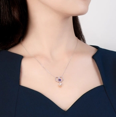 Dây chuyền Phước Lành Vĩnh Cửu (The Timeless Blessings-18kt White Gold with Tanzanite)