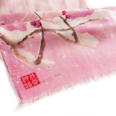 Khăn quàng dài- Hoa mai hồng (Plum Blossom)