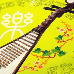 Khăn lụa Giai Điệu Thiên Thượng - Đàn Tỳ Bà (Celestial Melody - Pipa)