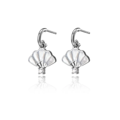 Khuyên tai - (Floral Fan Dangle) - Trắng