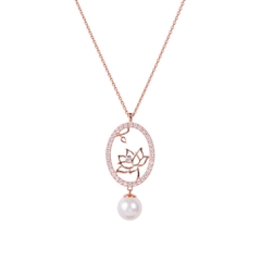 Dây chuyền - Màu vàng hồng (Lotus Fairies Oval)