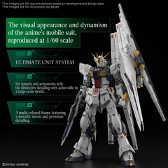 [Đặt Trước] Mô hình lắp ráp Gundam PG UNLEASHED 1/60 ν GUNDAM Chính Hãng Bandai Nhật Bản