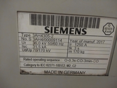 Máy cắt chân không VCB 3AH4305-2FV88-0KD2-Z F20+F30