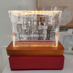 Pha Lê Đế Đèn - Khắc Hình 2D, 3D - Kích Thước 3x12x15 cm - Mã G00