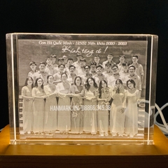 Pha Lê Đế Đèn - Khắc Hình 2D, 3D - Kích Thước 3x12x15 cm - Mã G03