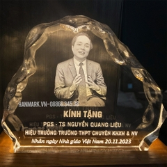 Pha Lê Đế Đèn - Khắc Hình 2D, 3D - Kích Thước 3x12x15 cm - Mã G10