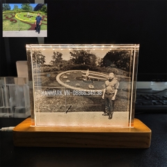 Pha Lê Đế Đèn - Khắc Hình 2D, 3D - Kích Thước 3x12x15 cm - Mã G03