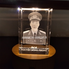 Pha Lê Đế Đèn - Khắc Hình 2D, 3D - Kích Thước 5x5x8 cm - Mã G05