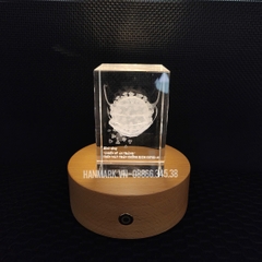Pha Lê Đế Đèn - Khắc Hình 2D, 3D - Kích Thước 5x5x8 cm - Mã G05