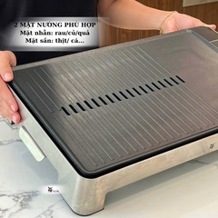 WMF bếp nướng Lono TGrill Flat-Ribbed, thép không gỉ Crormargan - công suất 2100W