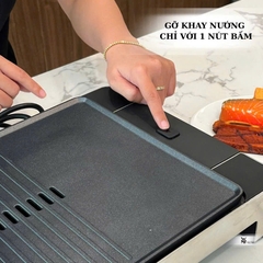 WMF bếp nướng Lono TGrill Flat-Ribbed, thép không gỉ Crormargan - công suất 2100W