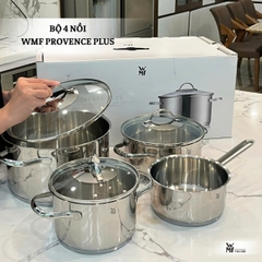 WMF Bộ Nồi 4 Món PROVENCE PLUS - 3 Nồi & 1 Quánh Không Nắp. Quà tặng: Máy sấy tóc Xiaomi
