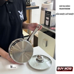 WMF quánh Diadem Plus ( Có Nắp ), thép không gỉ Cromargan - Size 16cm, dung tích 1,7L