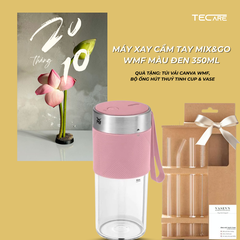 WMF máy xay sinh tố Mix On The Go (đen, hồng, xanh). Quà tặng: 01 túi vải WMF + Bộ ống hút thủy tinh