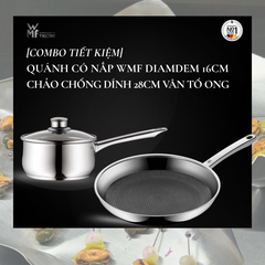 WMF quánh Diadem Plus ( Có Nắp ), thép không gỉ Cromargan - Size 16cm, dung tích 1,7L
