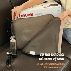 Beurer gối massage MG147 có điều khiển - công suất 12W. Quà tặng: Quạt điện cầm tay mini Lumias