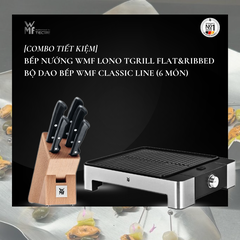 WMF bếp nướng Lono TGrill Flat-Ribbed, thép không gỉ Crormargan - công suất 2100W