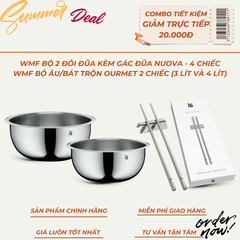 [COMBO MÙA HÈ] Set 2 Tô Trộn Gourmet + Bộ 2 Đôi Đũa WMF Thép Không Gỉ
