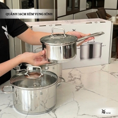 WMF Bộ Nồi 3 Món Astoria Cookware - 2 Nồi + 1 Quánh. Quà tặng: Máy sấy tóc Xiaomi