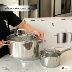 WMF Bộ Nồi 3 Món Astoria Cookware - 2 Nồi + 1 Quánh. Quà tặng: Máy sấy tóc Xiaomi