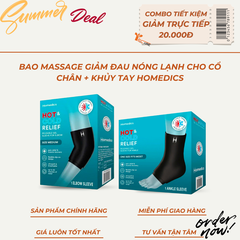 [COMBO] MÙA HÈ 2 Bao Massage Gel Giảm Đau Nóng Lạnh Homedics Khuỷu Tay + Cổ Chân