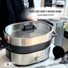 WMF nồi lẩu hấp 2 ngăn Lono Hot Pot & Steam - công suất 1700W, dung tích 3.6L