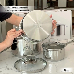 WMF Bộ Nồi 3 Món Astoria Cookware - 2 Nồi + 1 Quánh. Quà tặng: Máy sấy tóc Xiaomi
