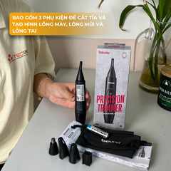 [COMBO MÙA HÈ] Bàn chải/Gậy tắm điện Beurer FC55 + Máy tỉa lông mũi, lông mày MN2X