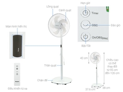 Quạt đứng Kangaroo KG726