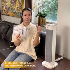 Elmich Máy sưởi gốm CHE-8644 công suất 2000W, làm ấm nhanh, xoay 60°, tự ngắt an toàn, không khô da