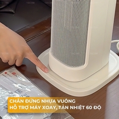 Elmich Máy sưởi gốm CHE-8644 công suất 2000W, làm ấm nhanh, xoay 60°, tự ngắt an toàn, không khô da