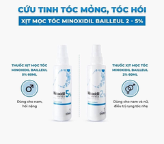 Xịt mọc tóc Minoxidil 2% Bailleul điều trị chứng rụng tóc (1 chai 60ml)