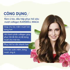 Kem Ủ Tóc Phục Hồi Siêu Mượt Collagen KARSEELL Dạng Túi 500ml