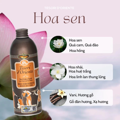 (Nâu- Công ty) Sữa tắm xích Tesori D' Oriente Chai Nâu 500ml + Vòi
