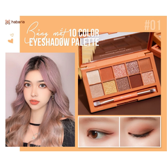 Phấn mắt 10 ô Habaria - Tone #01