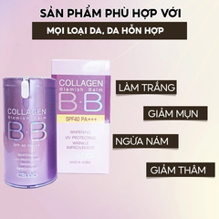 Kem nền chống nắng BB Collagen Cellio Blemish Balm 40ml Tím