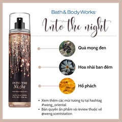 (Đen - #INTO THE NIGHT) Xịt thơm Body Bath & Body Works 236ml