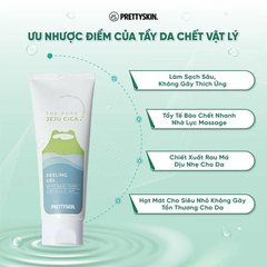 (Tuýp Trắng Đục) Tẩy da chết rau má JEJU CICA Prettyskin Peeling gel 150ml