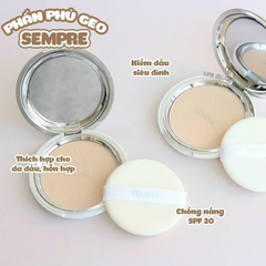 (Hộp Trắng Bạc) - Phấn GEO Trắng Sempre Happy & Please Pact - Tone 1