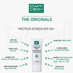 Kem chống nắng ngừa nắng MartiDerm The Originals Proteos Screen SPF50+ Fluid Cream 40ml (Xách tay) (Không tem)