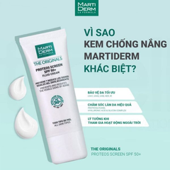 Kem chống nắng ngừa nắng MartiDerm The Originals Proteos Screen SPF50+ Fluid Cream 40ml (Xách tay) (Không tem)