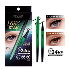 Kẻ mắt nước Browit by Nongchat Aurora Long Stay Eyeliner #Super Black - (Màu xanh lá - vàng)