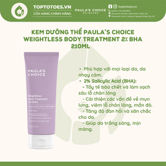 Dưỡng thể Skin Revealing Body Lotion 10% AHA 210ml Paula's Choice