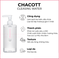 Nước tẩy trang Chacott 500ml