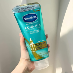Dưỡng thể 10X Vaseline Gluta Hya Serum Burst Lotion Dewy Radiance hồng