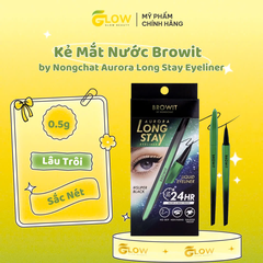 Kẻ mắt nước Browit by Nongchat Aurora Long Stay Eyeliner #Super Black - (Màu xanh lá - vàng)