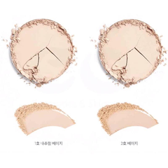 (Hộp Trắng Bạc) - Phấn GEO Trắng Sempre Happy & Please Pact - Tone 1